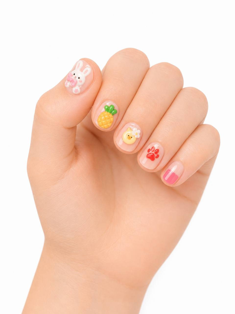 CocoPop Mini Pre-Glued Nails: Puffy Bunny 65430