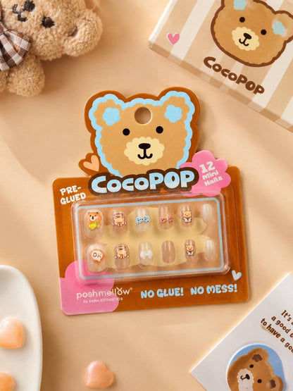 CocoPop Mini Pre-Glued Nails: Bear Hugs 65428