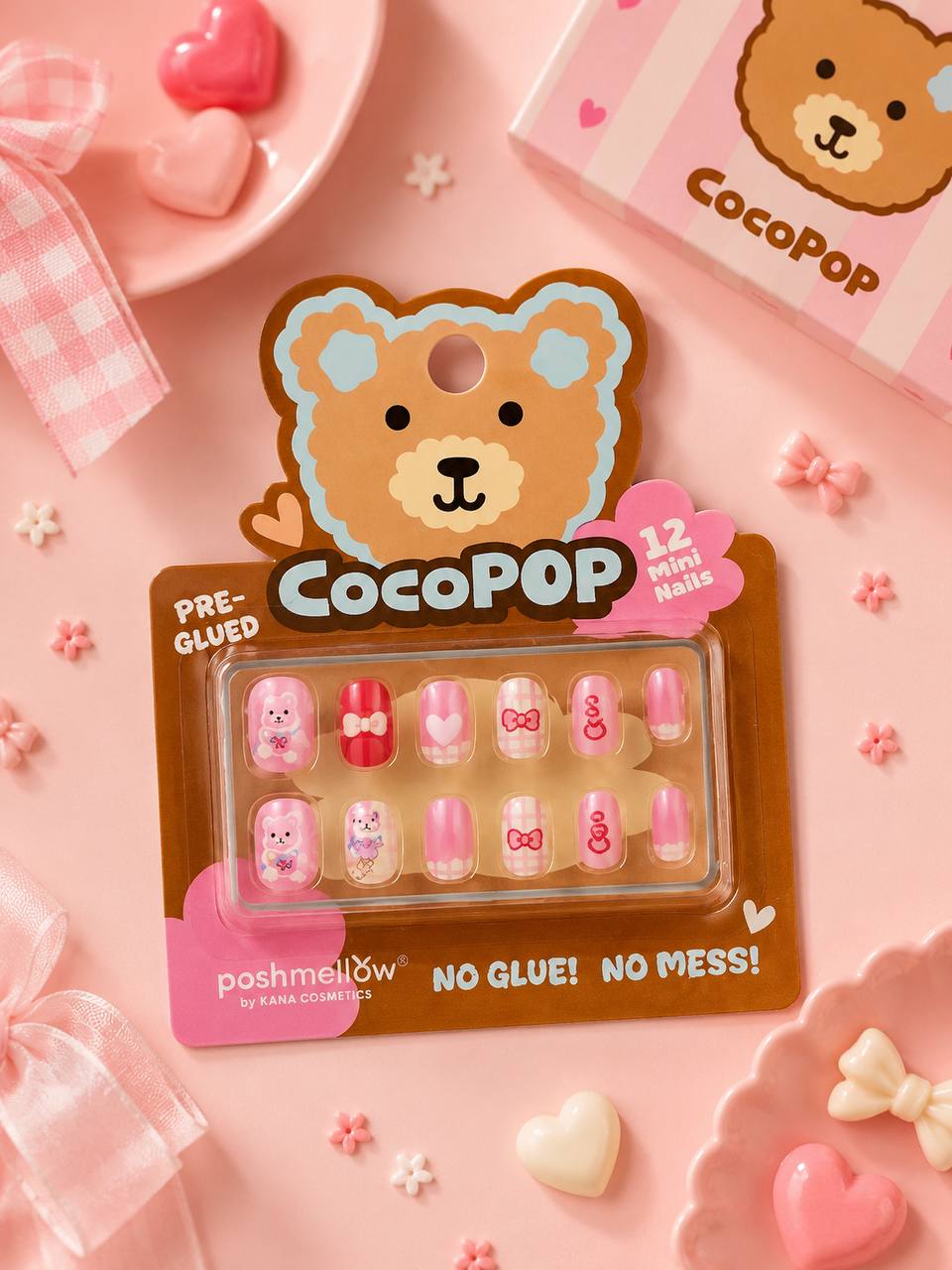 CocoPop Mini Pre-Glued Nails: Pinkie Party 65425