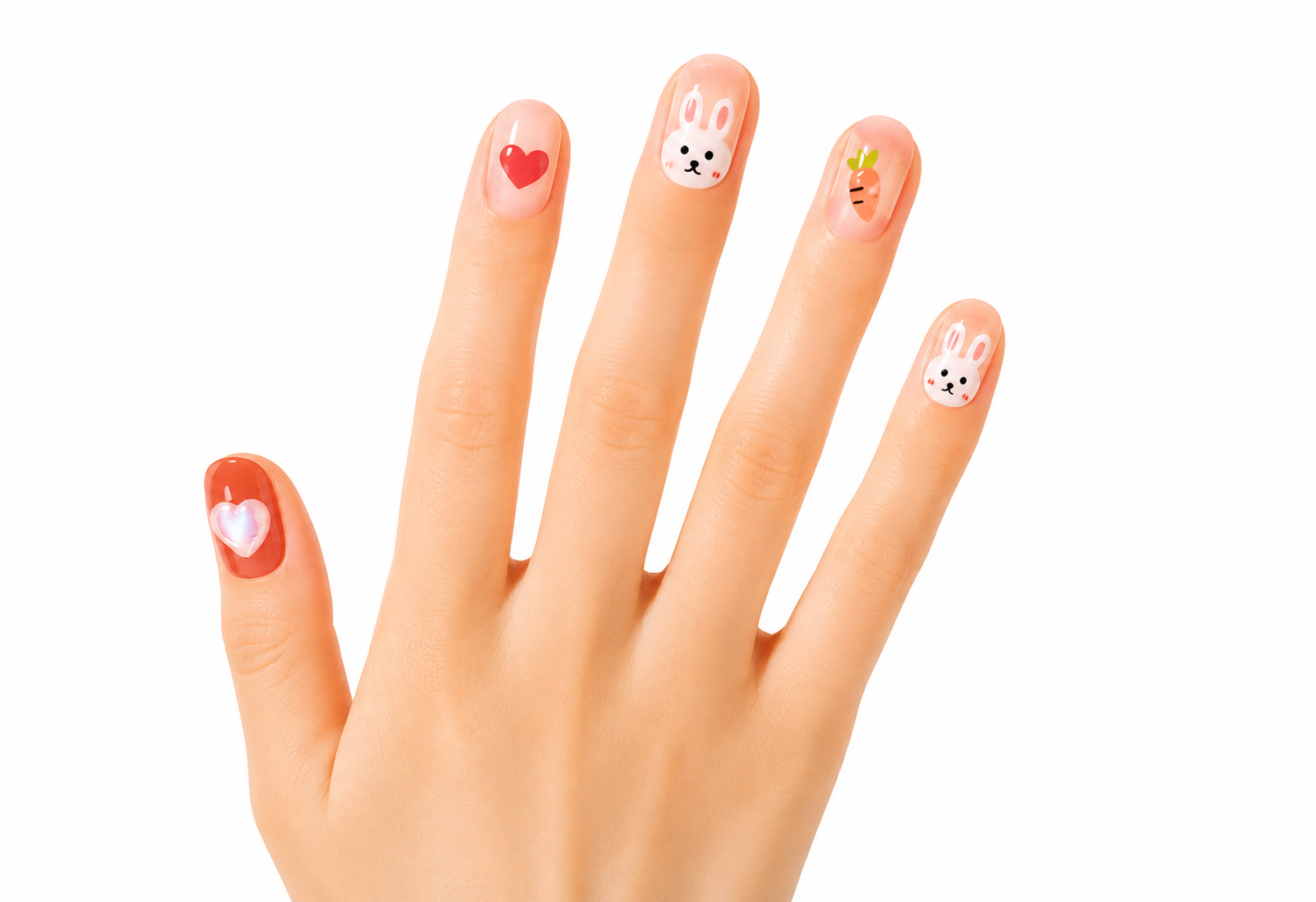 Mochi Latte Mini Pre-Glued Nails: Honey Bunny 65419