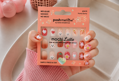 Mochi Latte Mini Pre-Glued Nails: Honey Bunny 65419