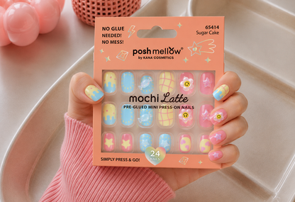 Mochi Latte Mini Pre-Glued Nails: Sugar Cake 65414