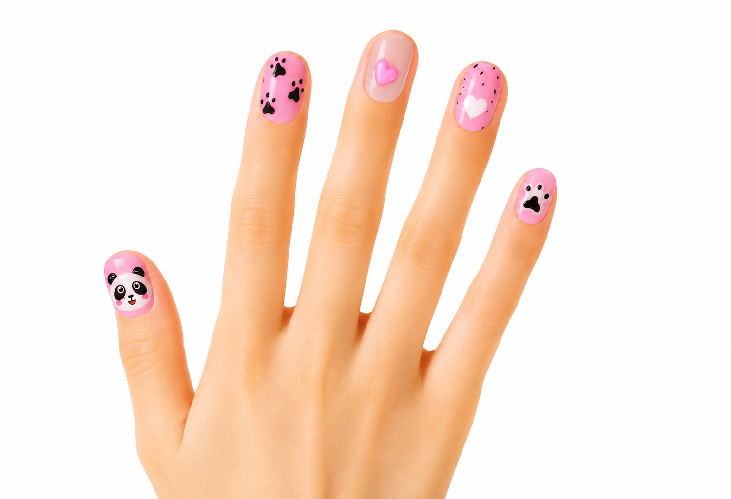 Mochi Latte Mini Pre-Glued Nails: Puppy Paws 65413