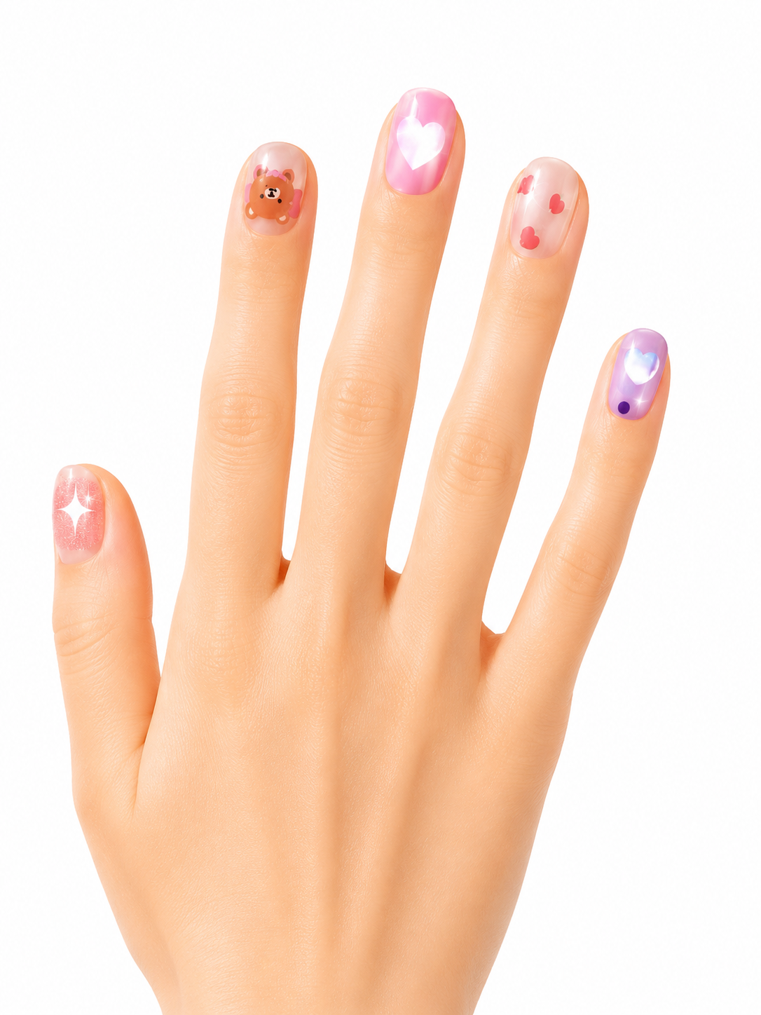 Mochi Latte Mini Pre-Glued Nails: Candy Pop 65423