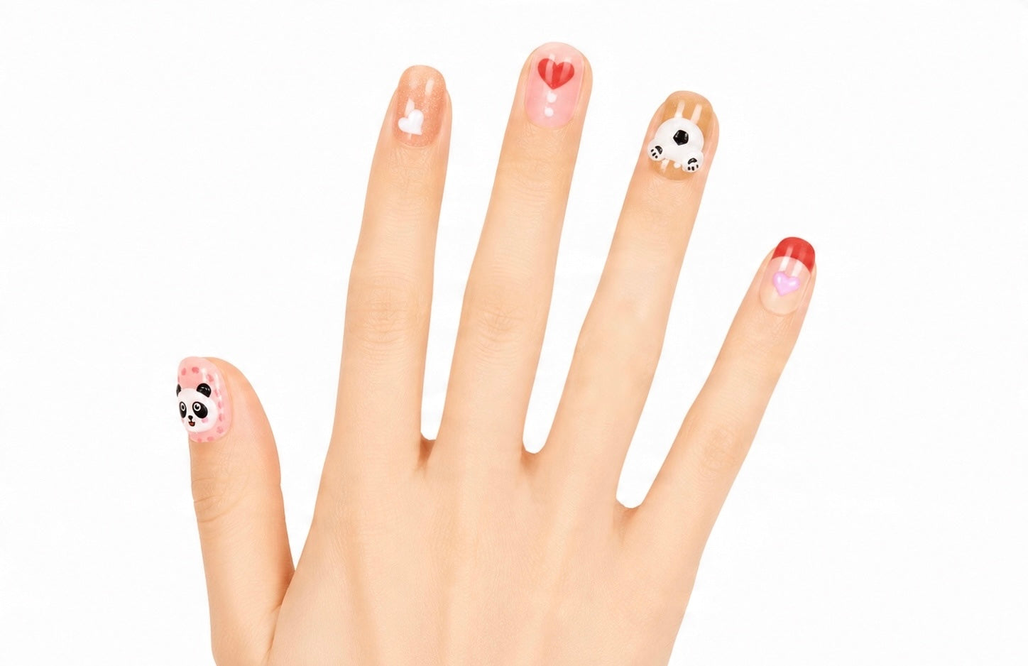 Mochi Latte Mini Pre-Glued Nails: Snuggle Buddy 65418