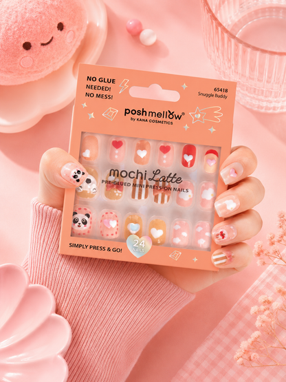 Mochi Latte Mini Pre-Glued Nails: Snuggle Buddy 65418