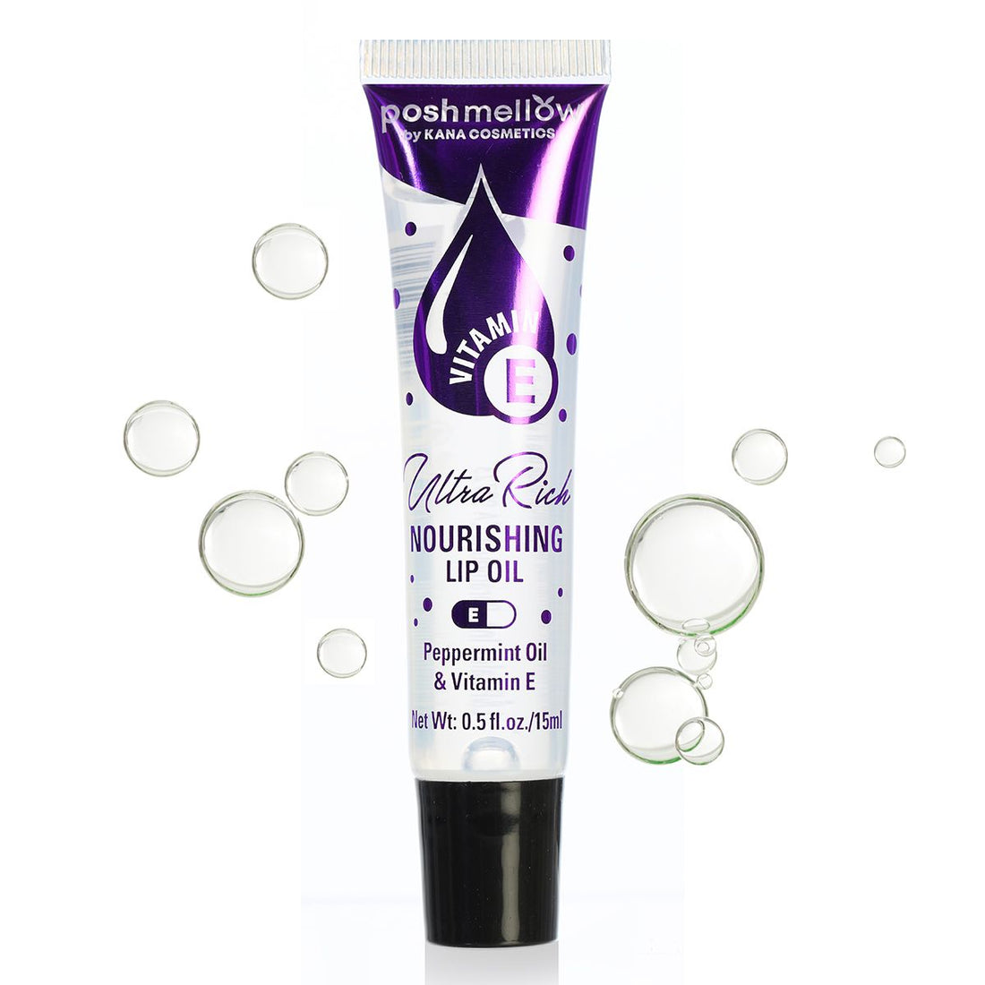 Lip Oil Clear - Vitamin E Shimmer Oil by Poshmellow