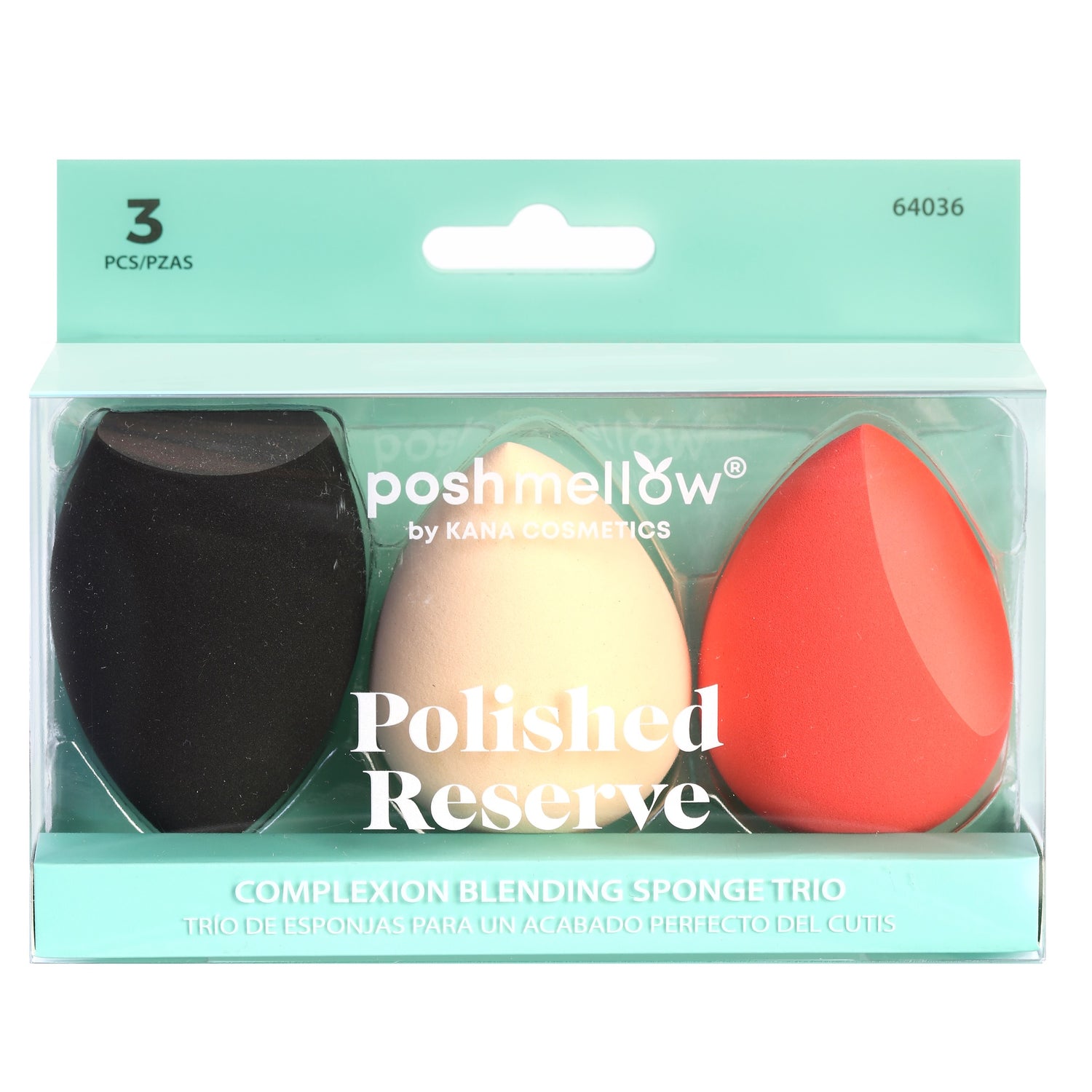 Polished Reserve: Complexion Blending Sponge Trio (3pcs. Assorted Colors) 64036