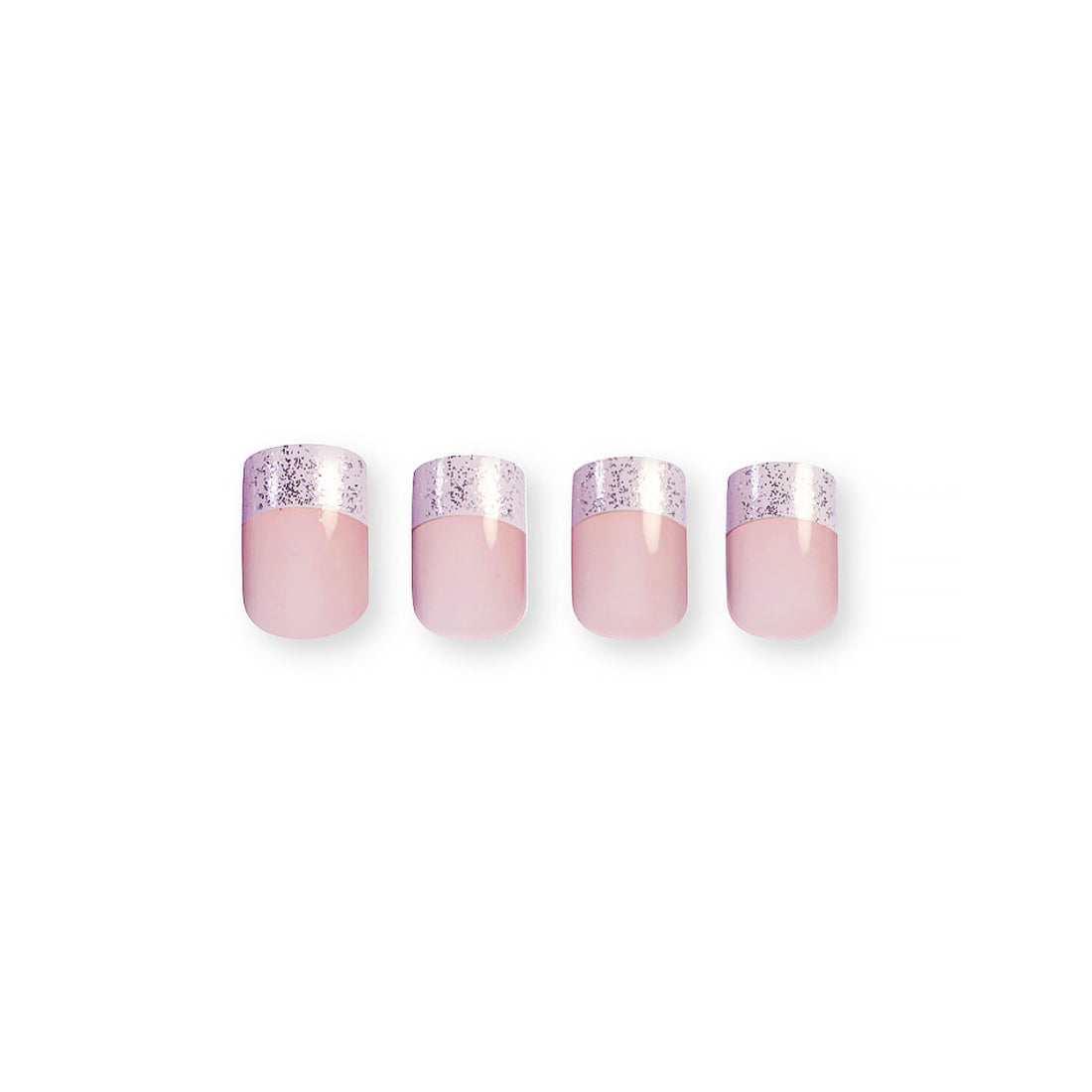 Pink Press On Nails with Glue short square nails