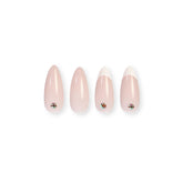 Pink Press On Nails with Glue Almond Shaped Nails - Poshmellow
