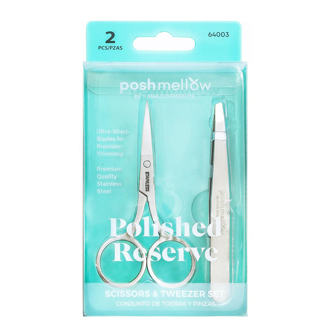 Eyebrow Scissors and Tweezers Set by Poshmellow