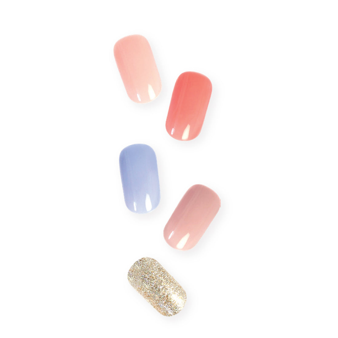 Press On Nails with Glue - Short Round Nails by Poshmellow (Value Pack)