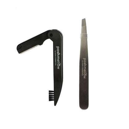 Polished Reserve: Slanted Tweezer &amp; Razor Set