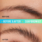 before and after clear eyebrow soap kit