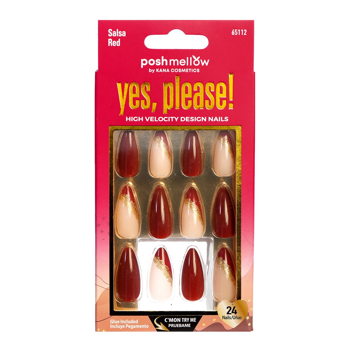 Design Nail: Yes, Please - Salsa Red