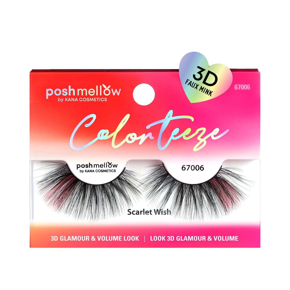 Mink Lashes Color Lashes - Red Lashes by Poshmellow