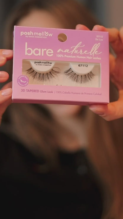 Bare Naturelle Human Lashes-3D Tapered- So Lux 67112