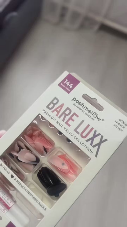 Bare Luxx - French Velvet (24 Nails x 6 Styles, 144 nails) 65516